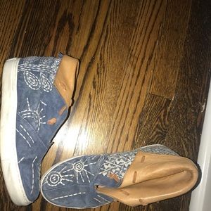 Free people embroidered high tops